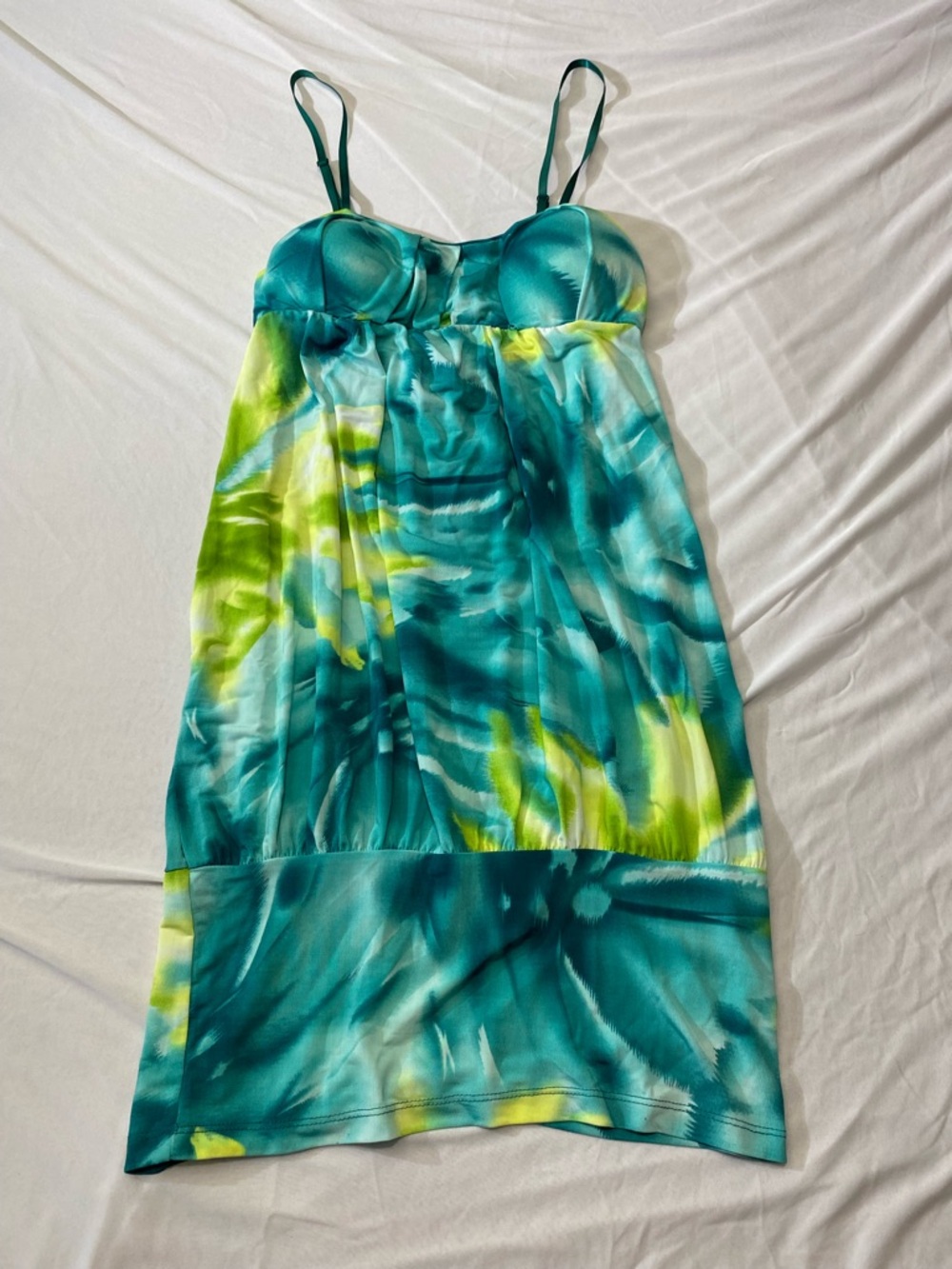 BB Jeans Sundress Women's Sz Medium Multicolor Floral Tropical Mini Stretch